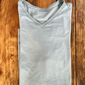 Lululemon short sleeve 5 year basic v neck Tee. Light blue Medium.